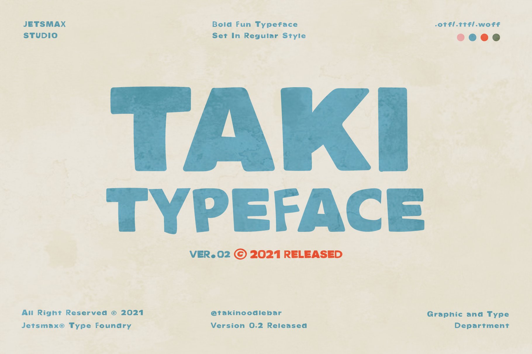 TAKI Typeface cover image.