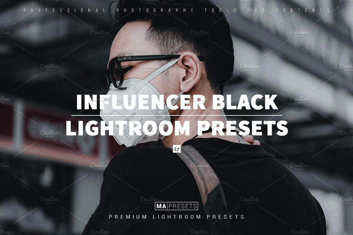 10 INFLUENCER BLACK Lightroom Presetcover image.