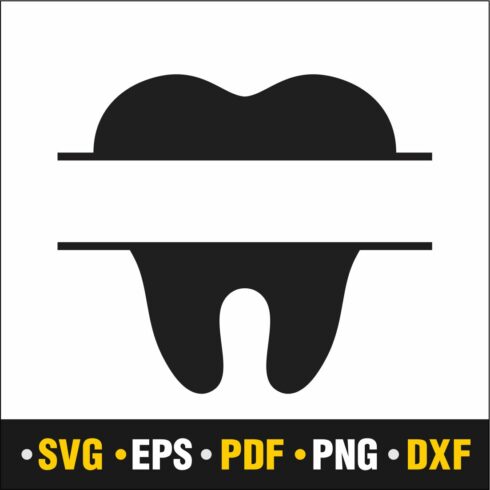 Teeth Monogram, tooth, Smile Monogram Svg Vector, Vector Cut file Cricut, Silhouette , PDF, PNG, DXF, EPS - Only $3 cover image.
