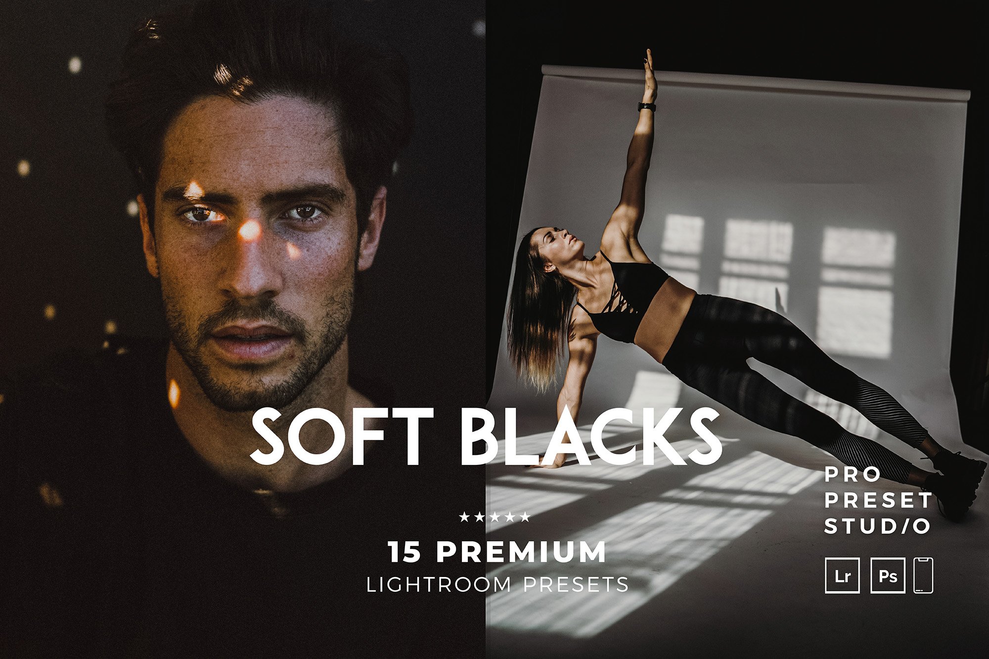 Soft Blacks Presets Lightroomcover image.