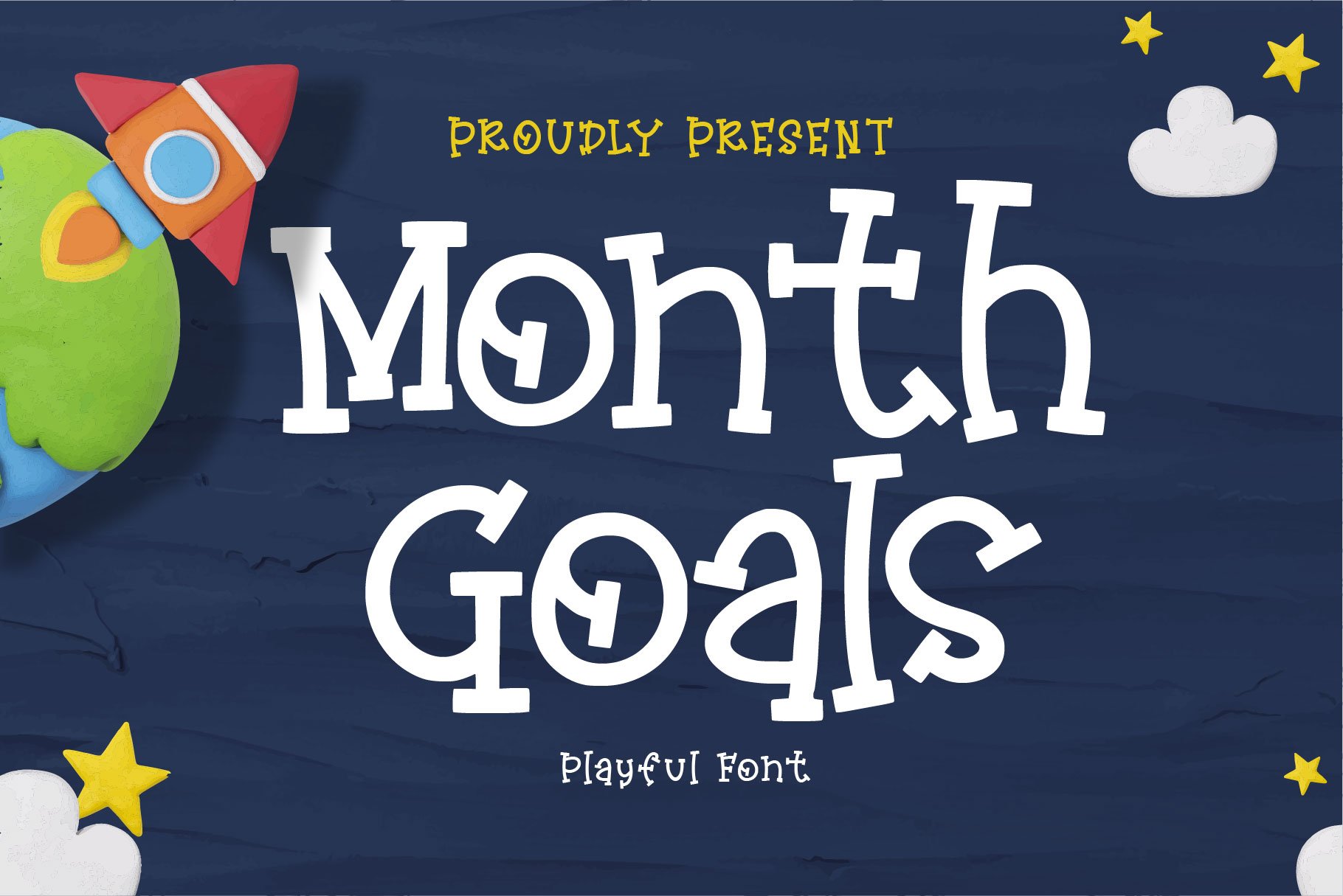 Monthly Goals A Playful Font cover image.