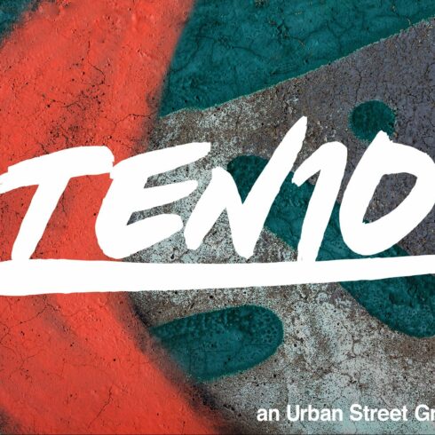 Ten10 - Urban Street Graffiti Font cover image.