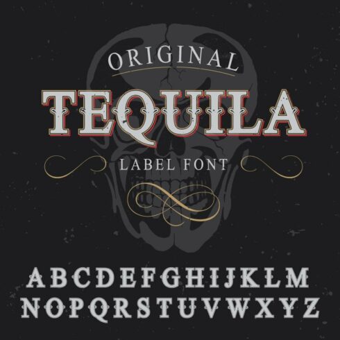 Tequila label font cover image.