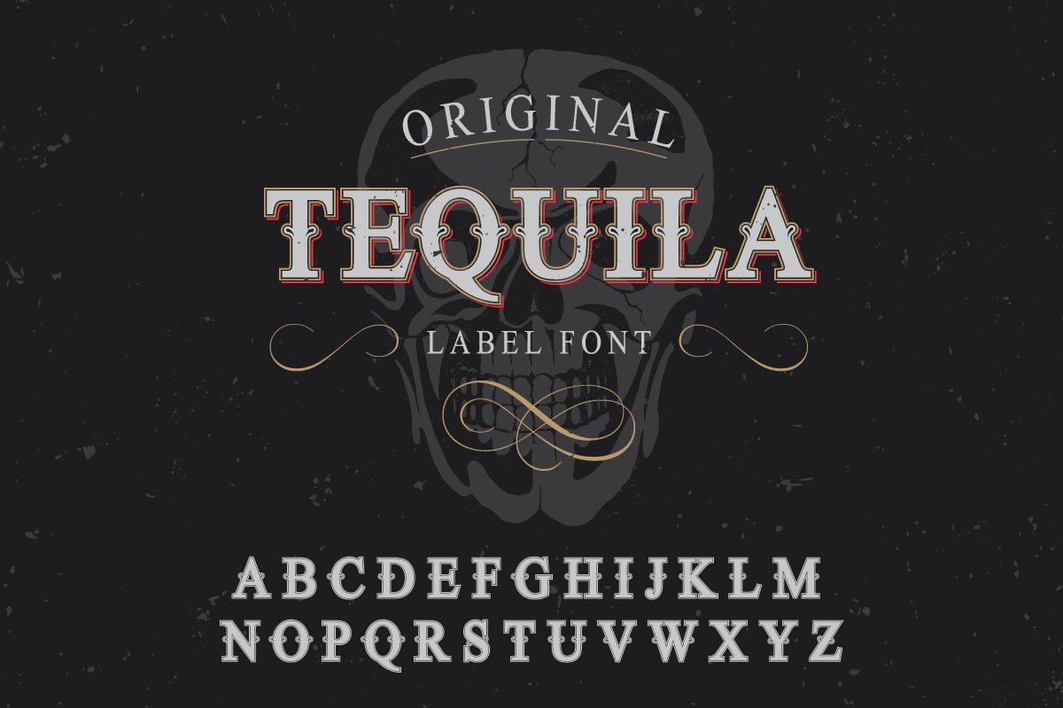 Tequila label font cover image.