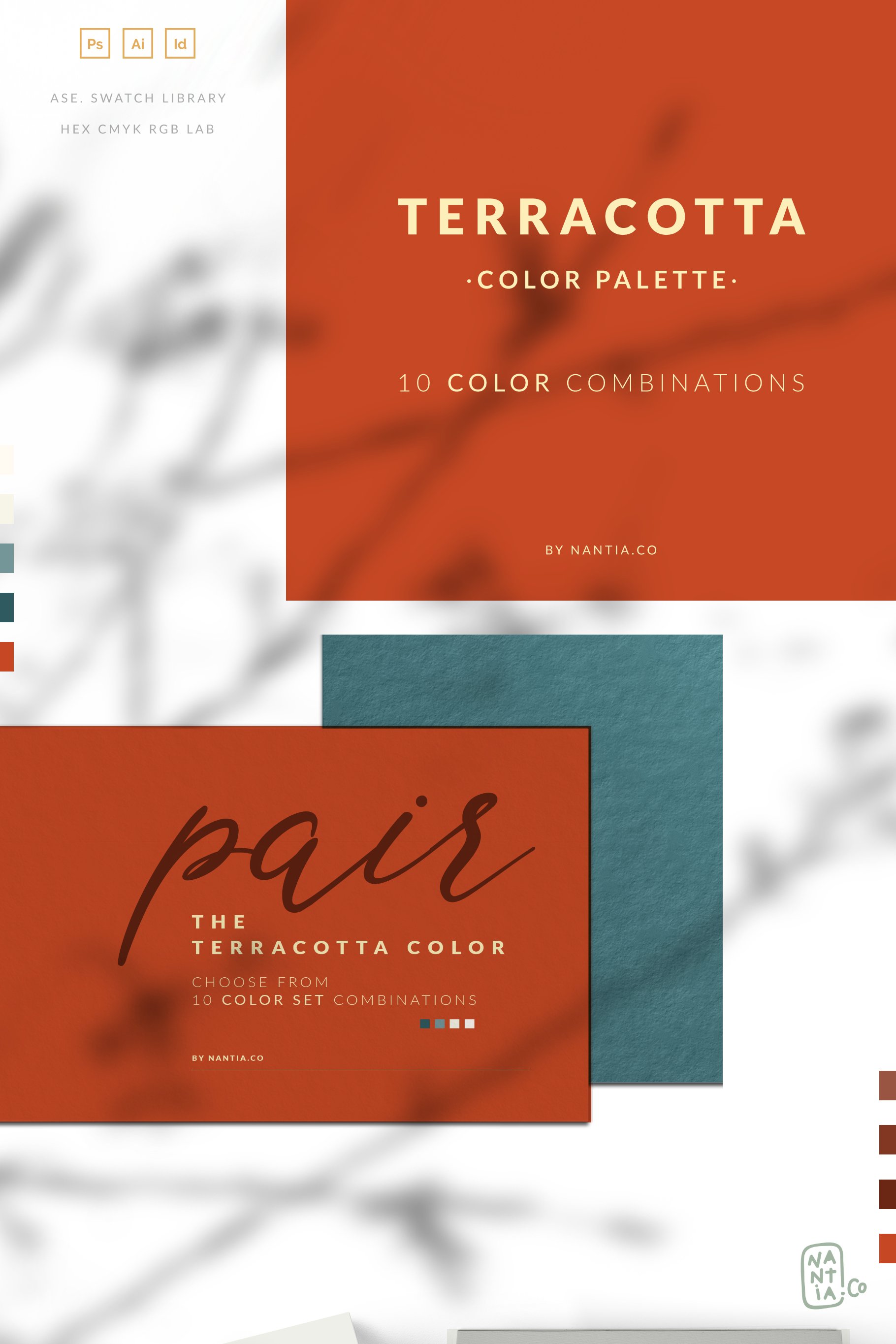 Dark Green Terracotta Color Palette Hex and RGB Values - Color Palettes