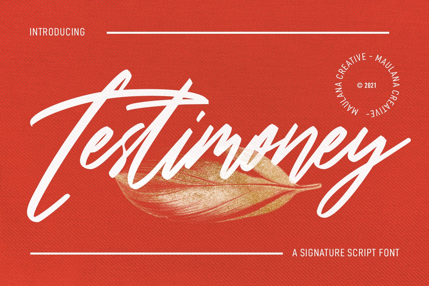 Testimoney Signature Font cover image.