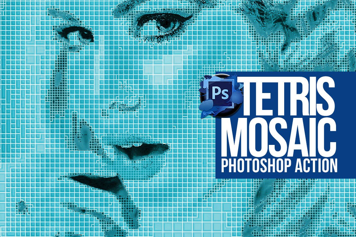 tetris mosaic photoshop action main preview 576