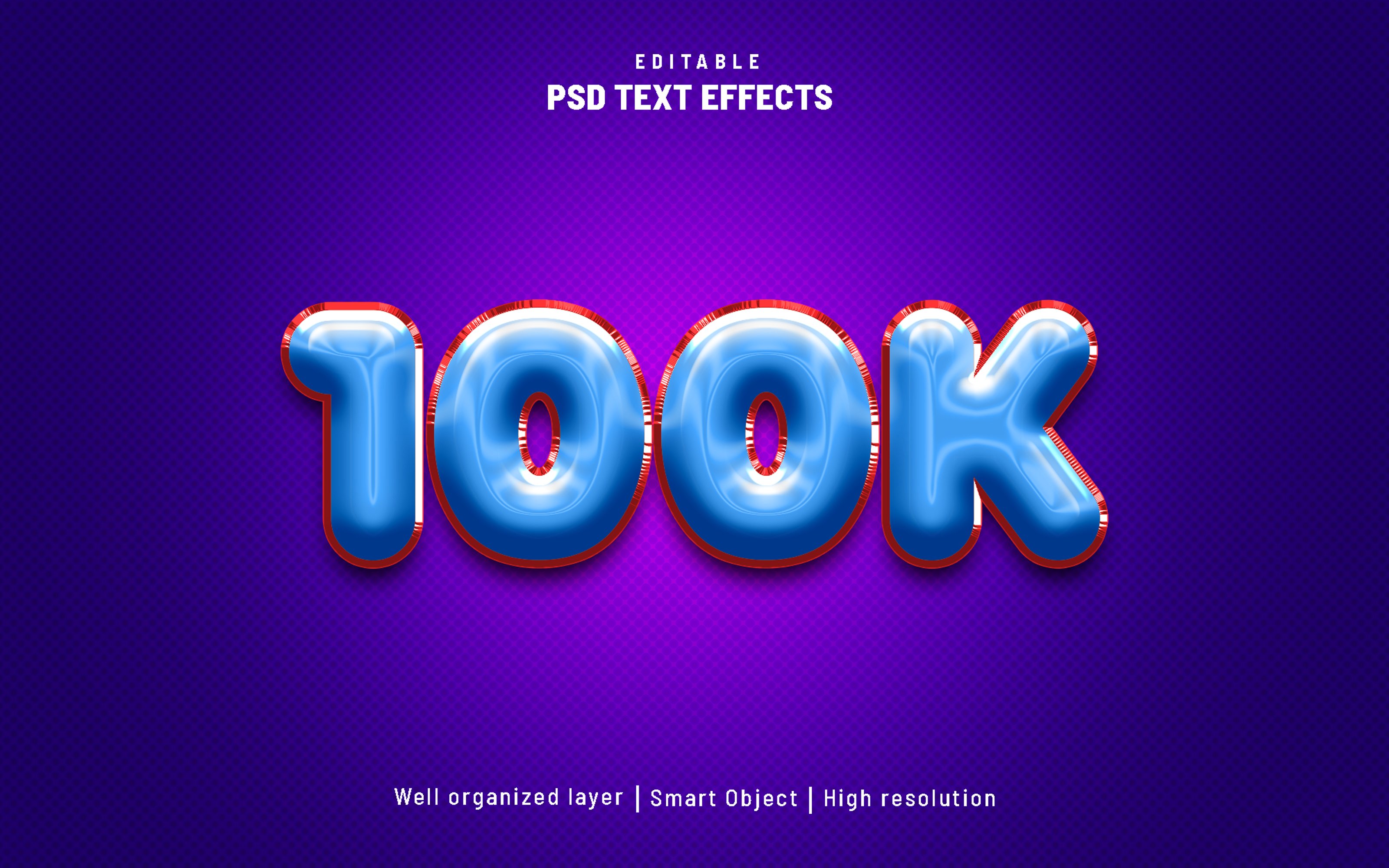 100K balloon editable text effectcover image.
