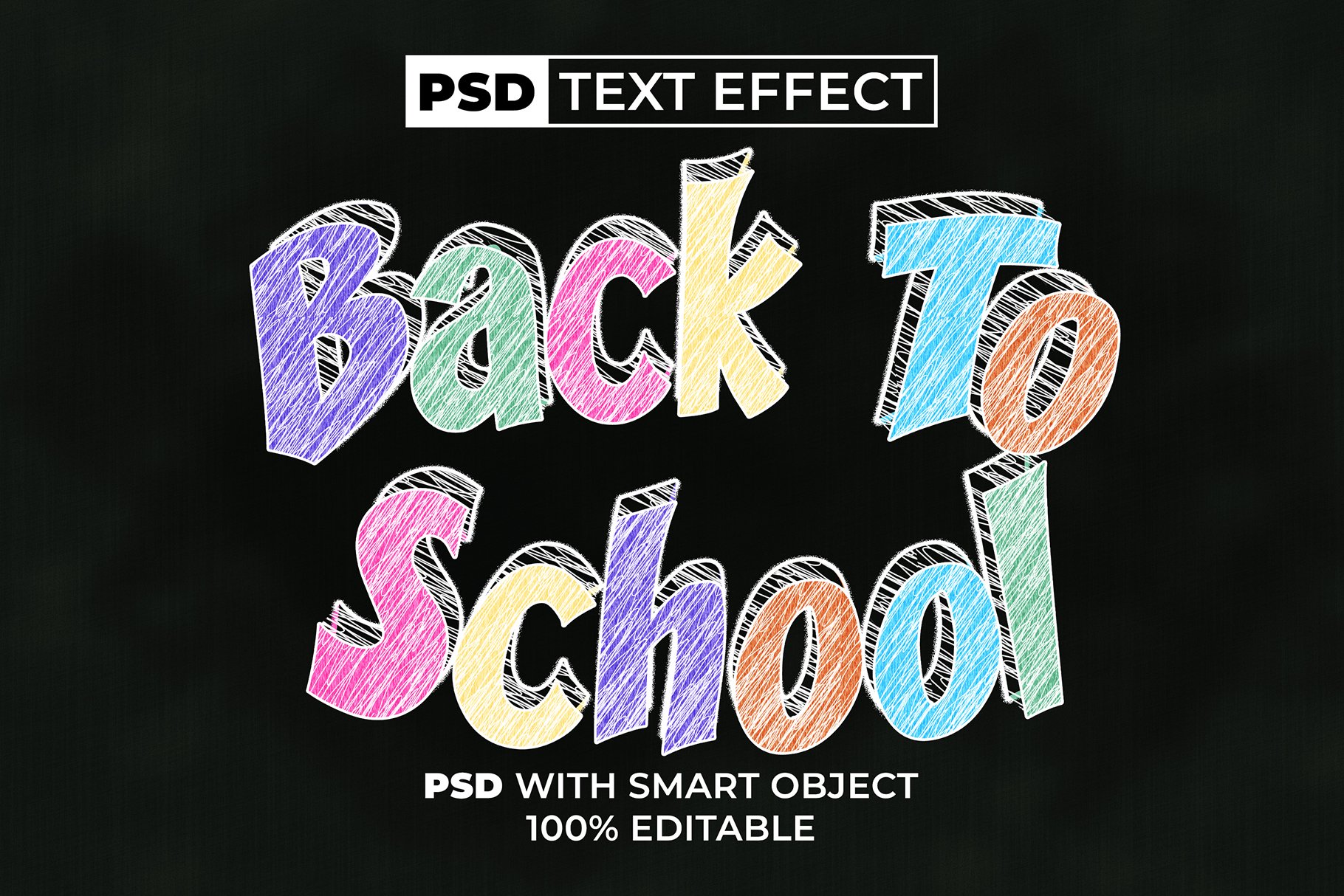 Editable Text Effect Chalk Stylecover image.