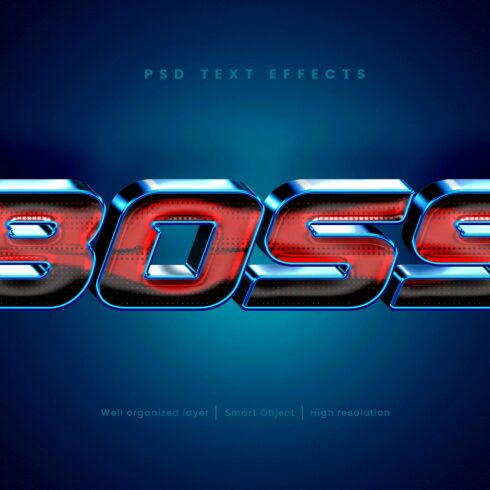 Boss Editable text effect PSDcover image.