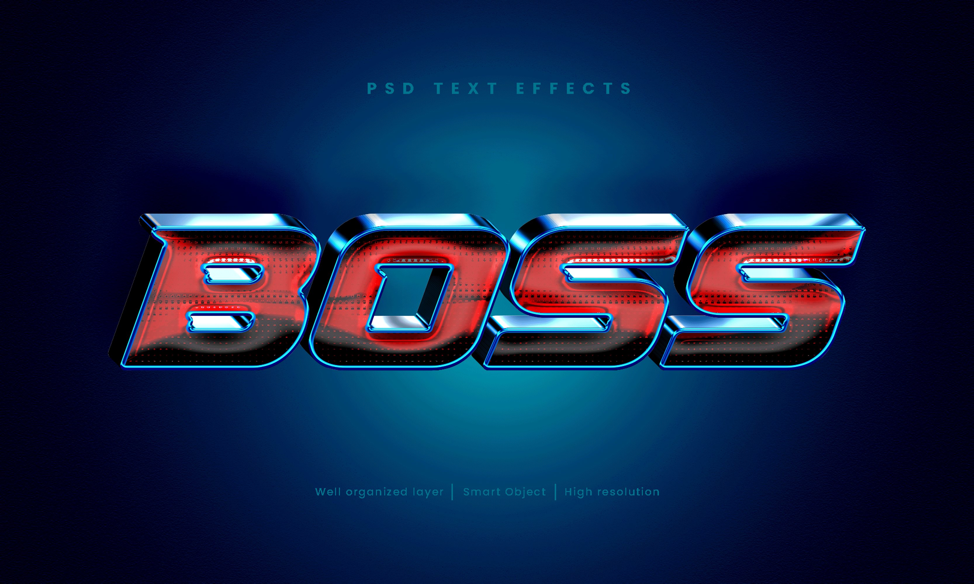 Boss Editable text effect PSDcover image.
