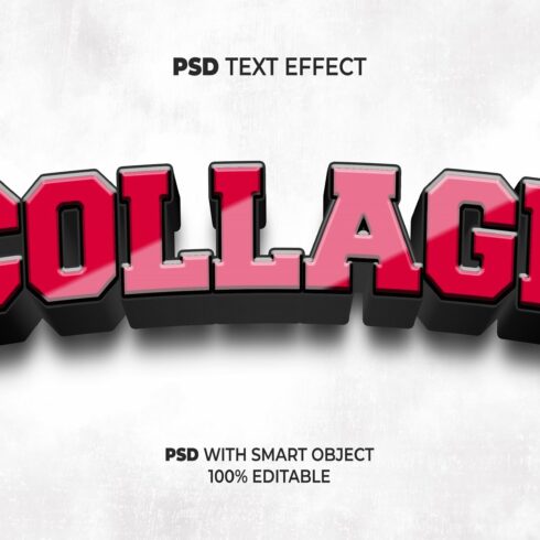 3D Text Effect Collage Stylecover image.