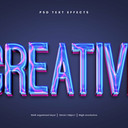 Creative 3D editable text effect PSDcover image.