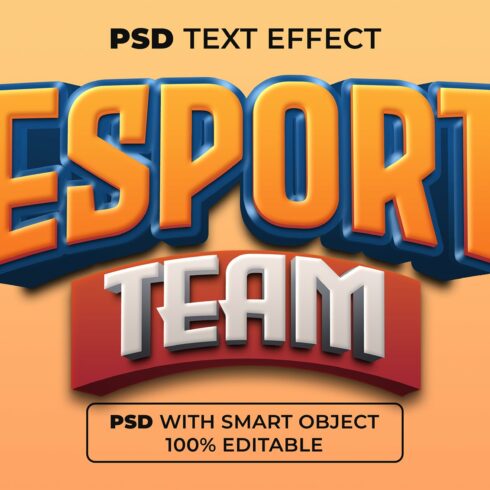 3D Text Effect Esport Team Stylecover image.