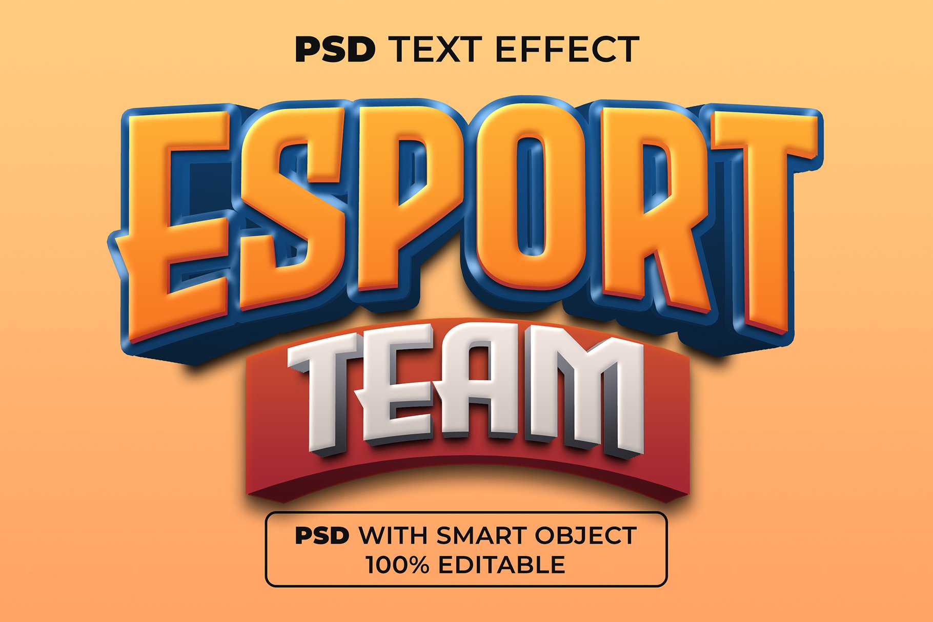 3D Text Effect Esport Team Stylecover image.