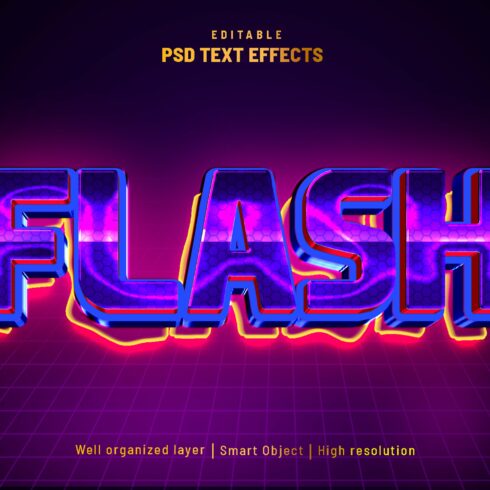Flash sale editable text effect PSDcover image.