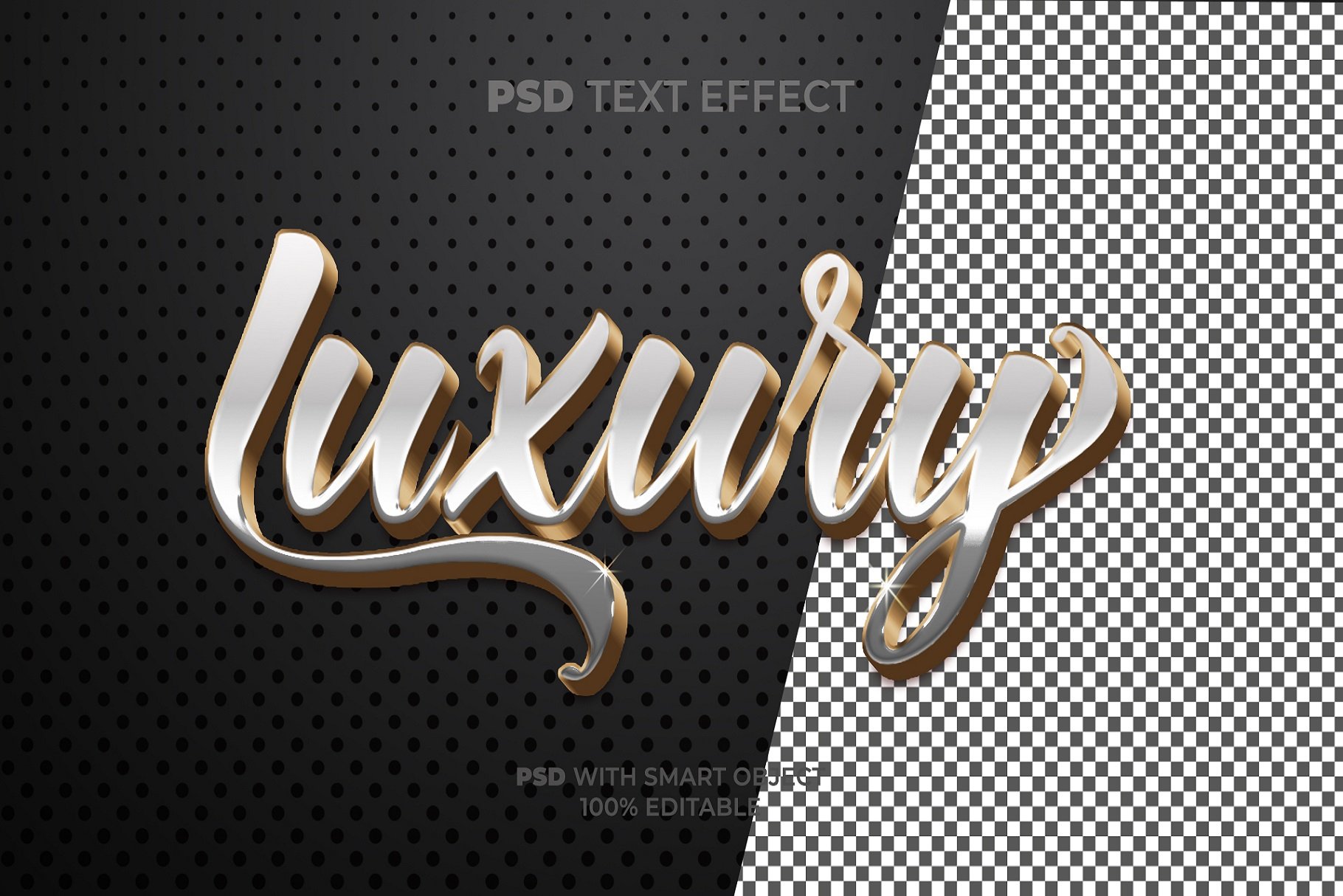 Gold text effect luxury stylepreview image.
