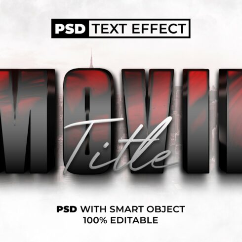 3D Text Effect Movie Title Stylecover image.