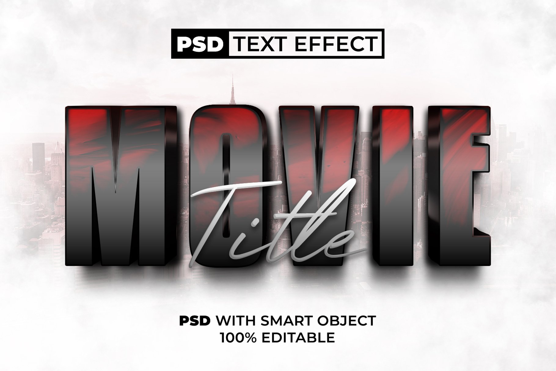 3D Text Effect Movie Title Stylecover image.