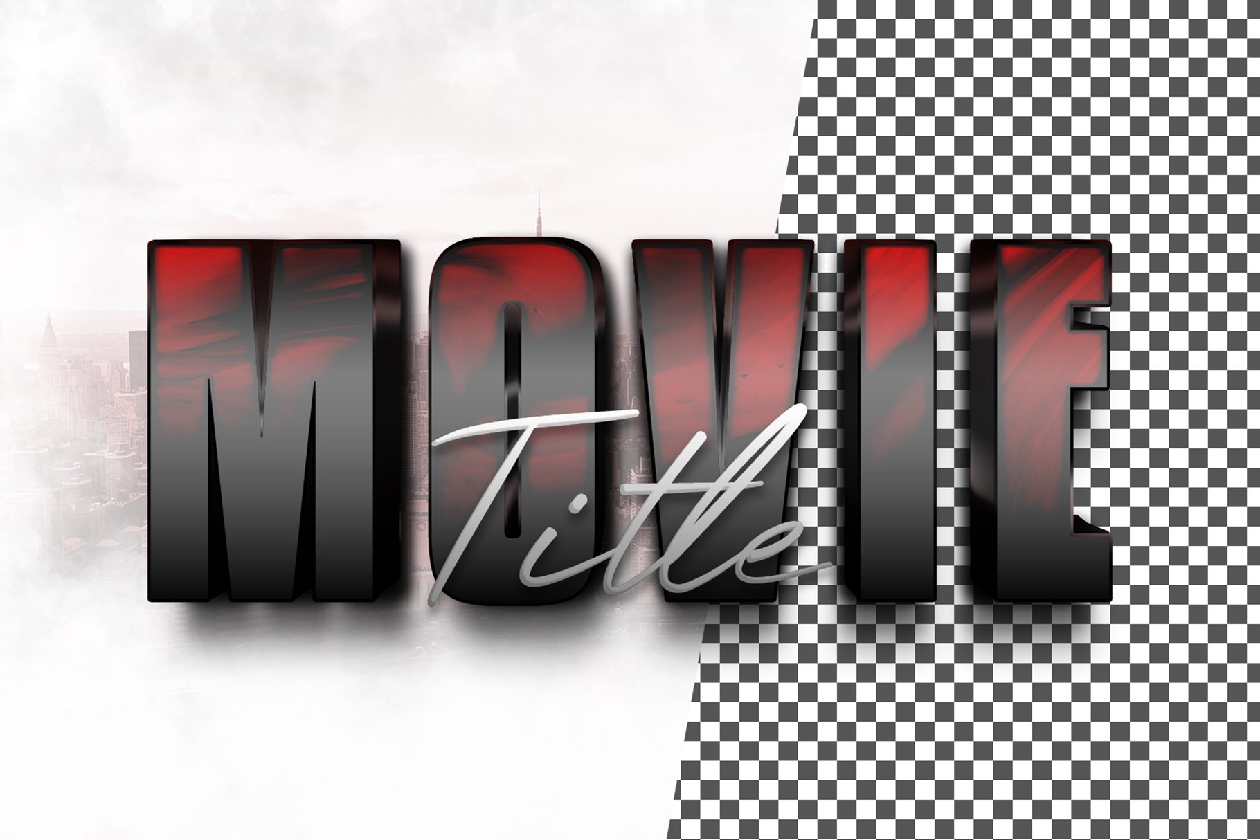 3D Text Effect Movie Title Stylepreview image.