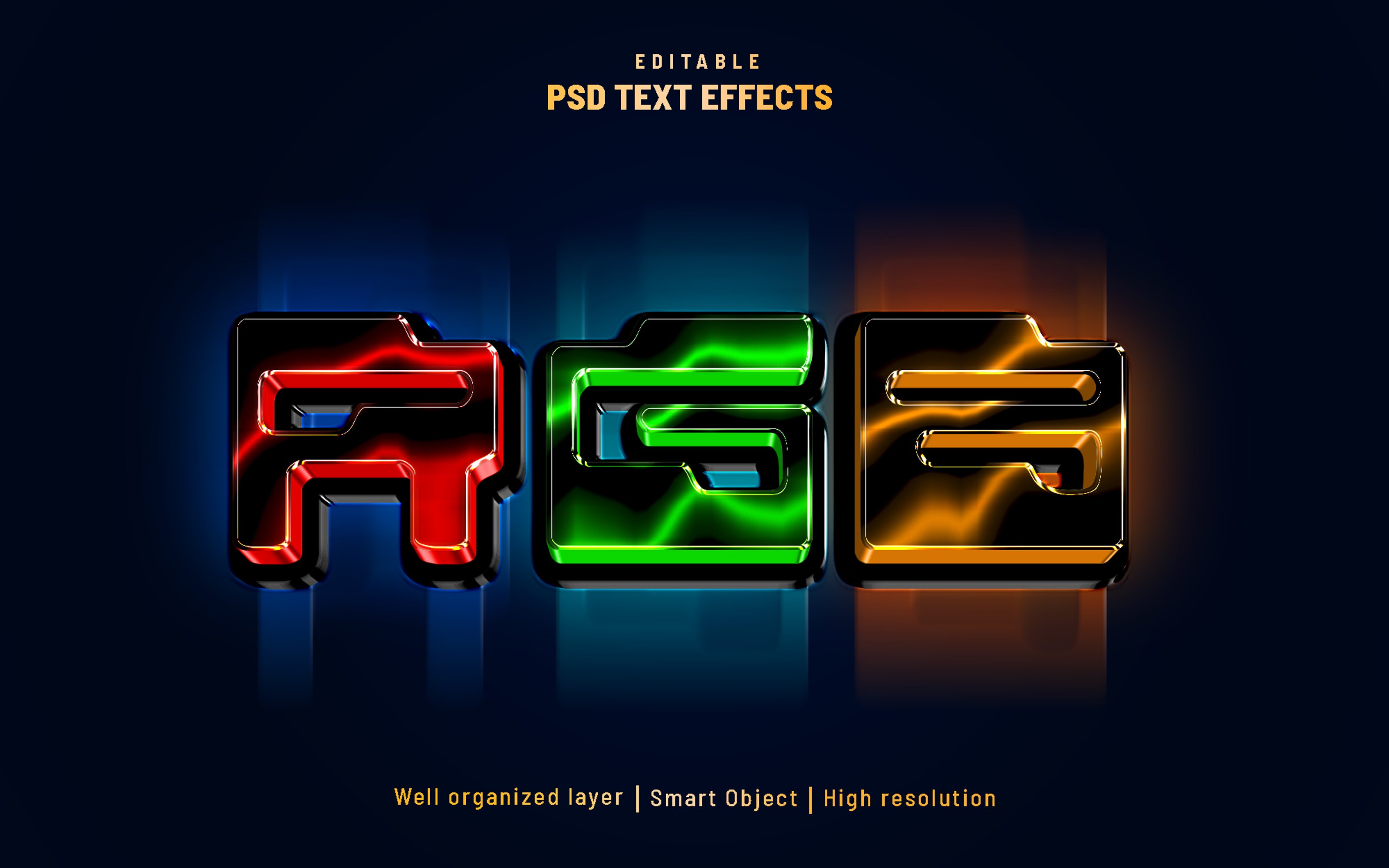 RGB editable text effect PSDcover image.