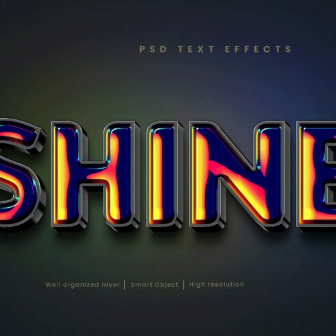 Shine editable text effect stylecover image.