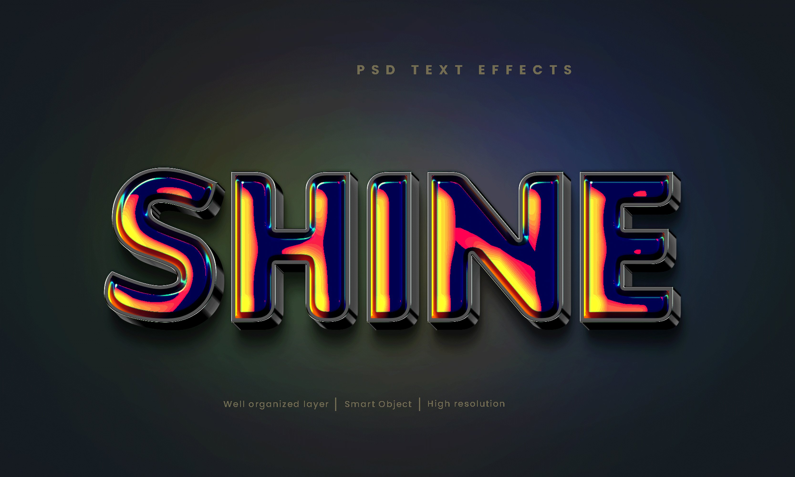 Shine editable text effect stylecover image.