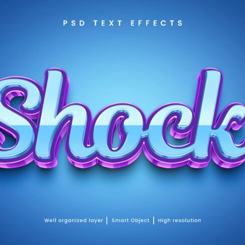 3D style shock editable text effectcover image.