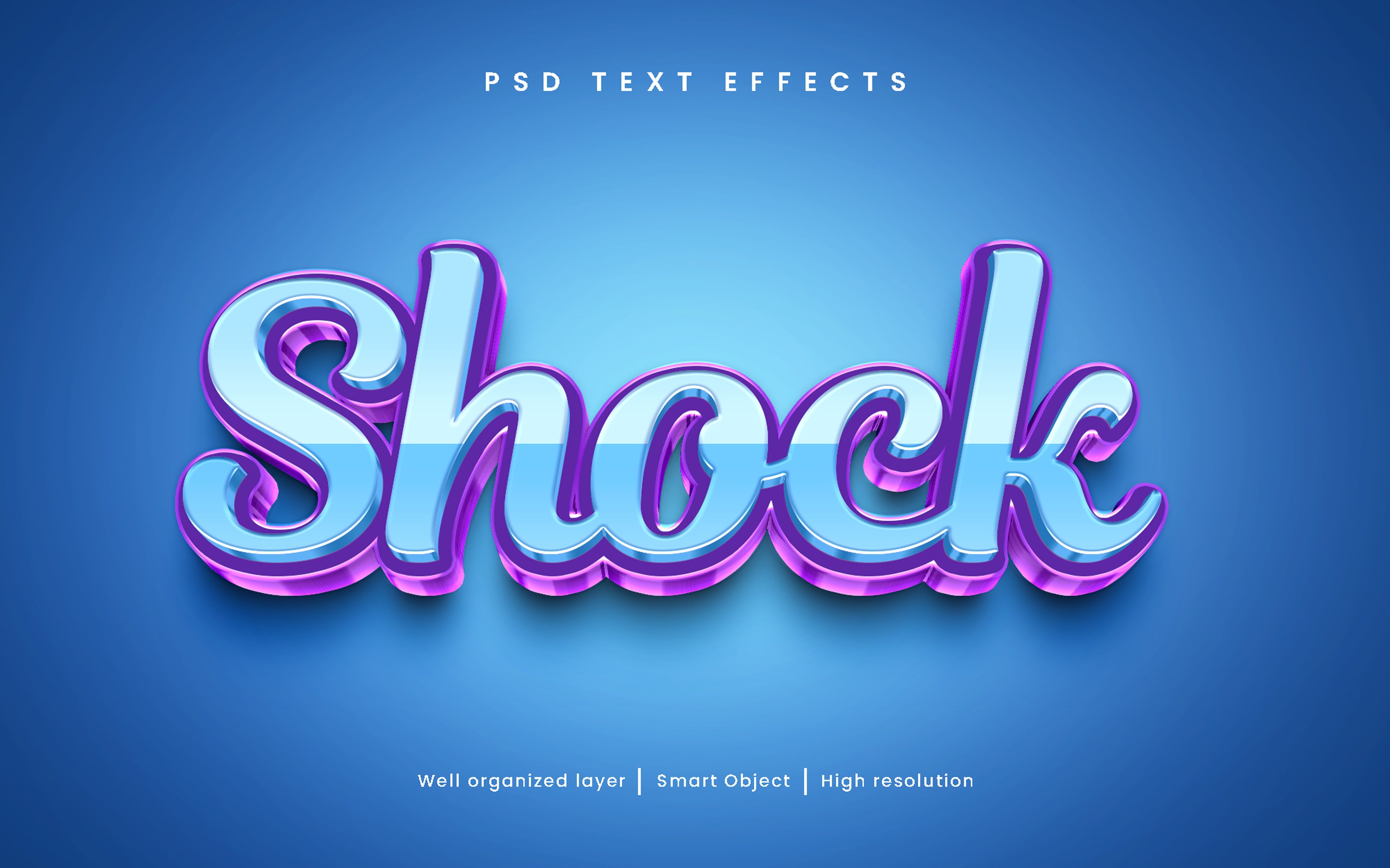 3D style shock editable text effectcover image.