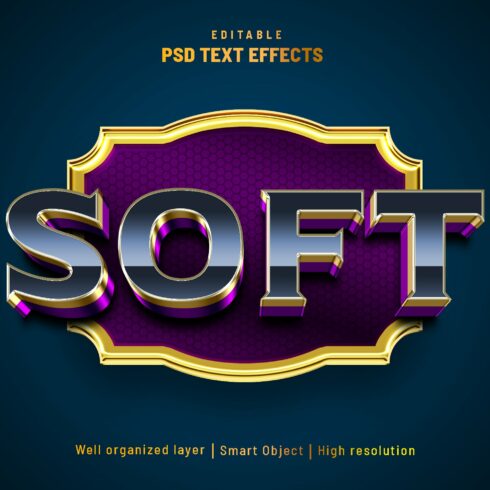 Soft editable text effect PSDcover image.