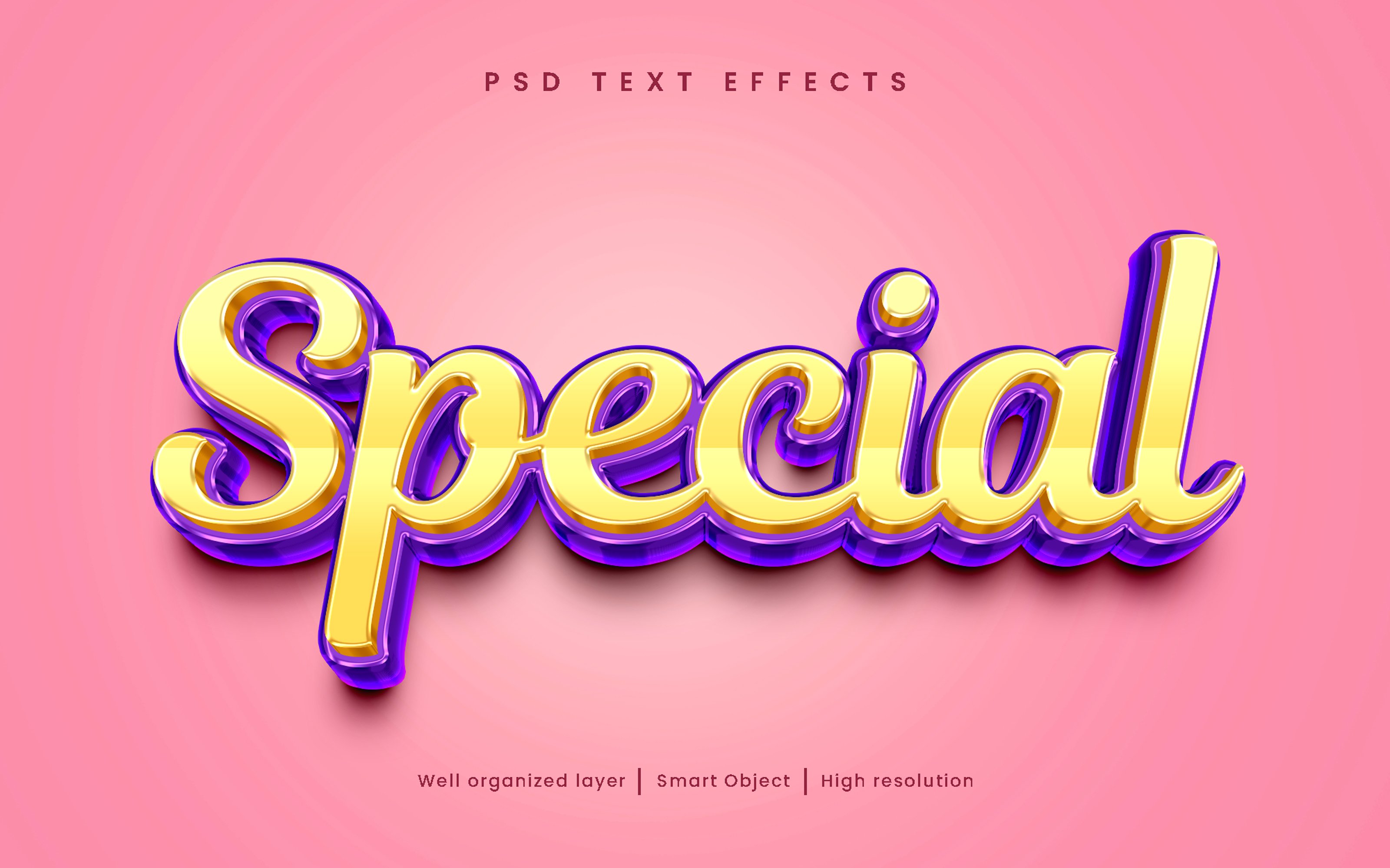3D Special editable text effect PSDcover image.