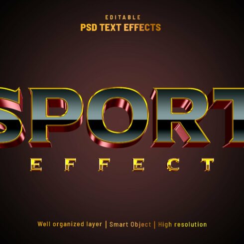 Sport game editable text effect PSDcover image.