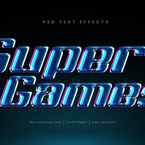 Chrome super games text effectcover image.
