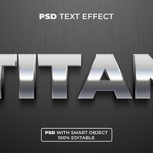Silver Titanium Text Effect Stylecover image.