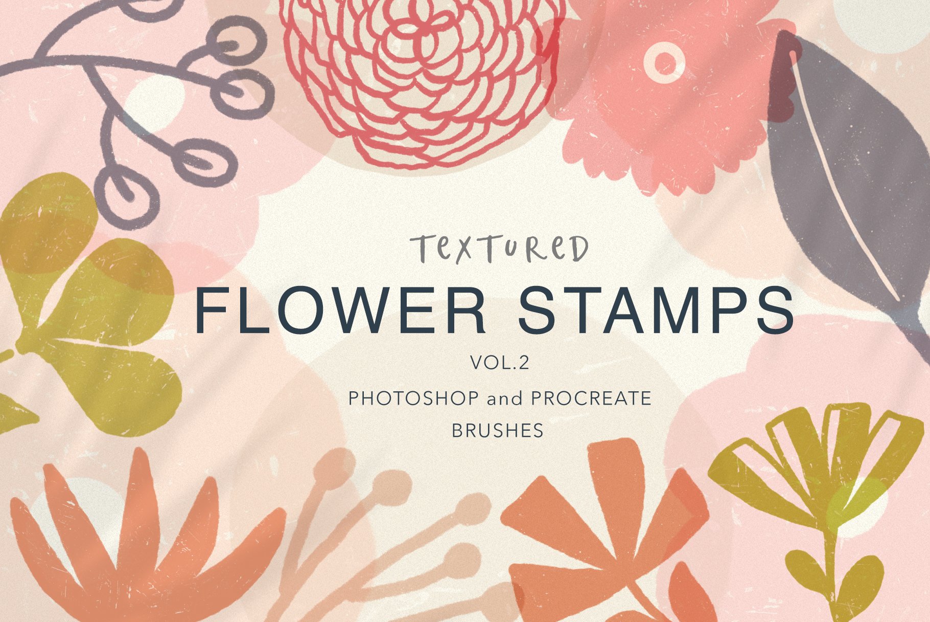 Textured Flower Stamps Vol 2cover image.