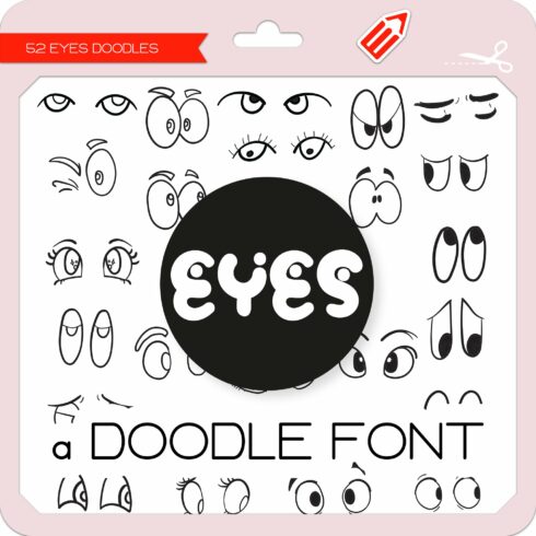 Eyes Doodles - Dingbats Font cover image.