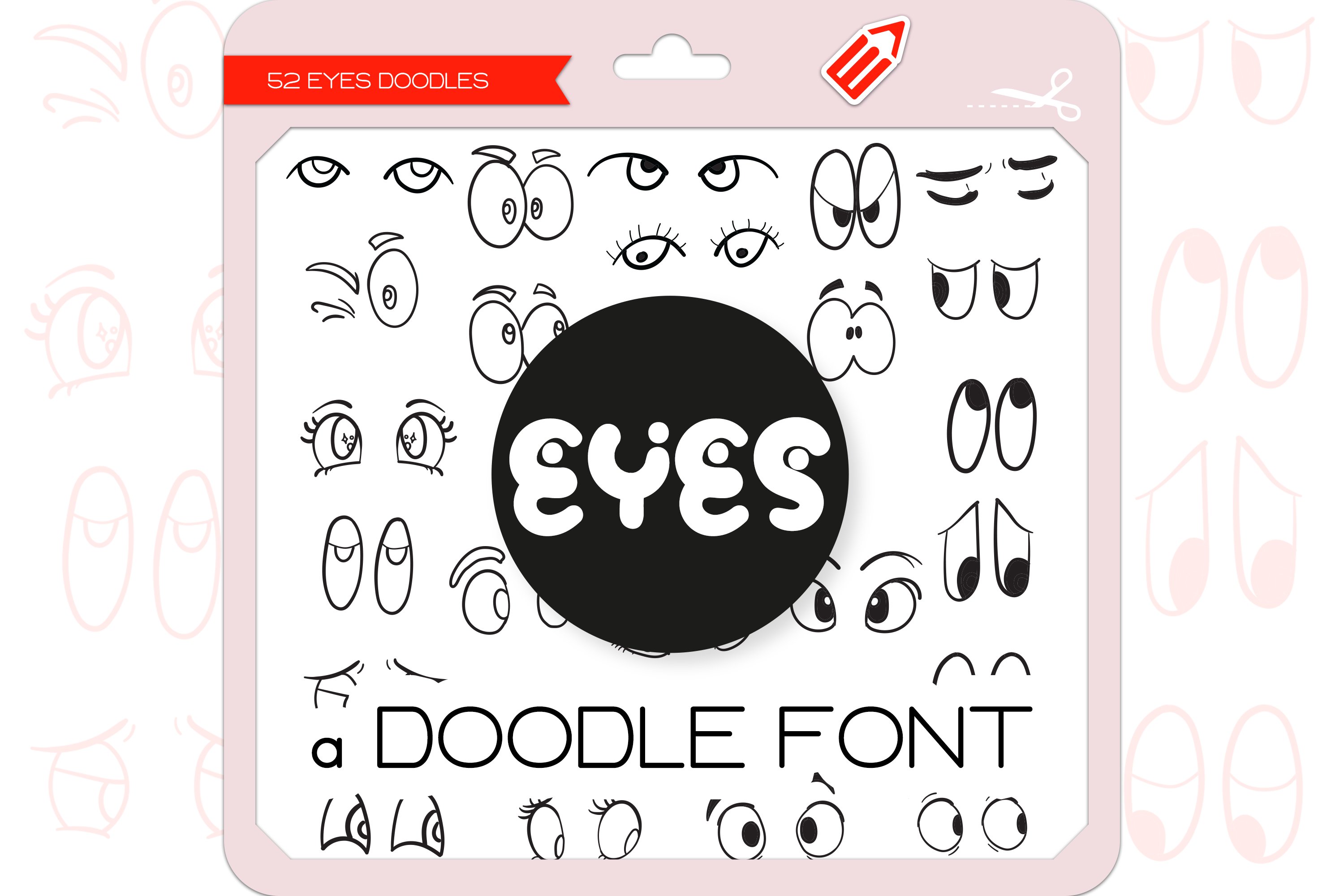 Eyes Doodles - Dingbats Font cover image.