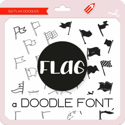 Flag Doodles - Dingbats Font cover image.