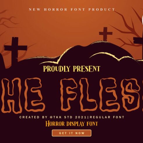 The Flesh - Horror Font cover image.