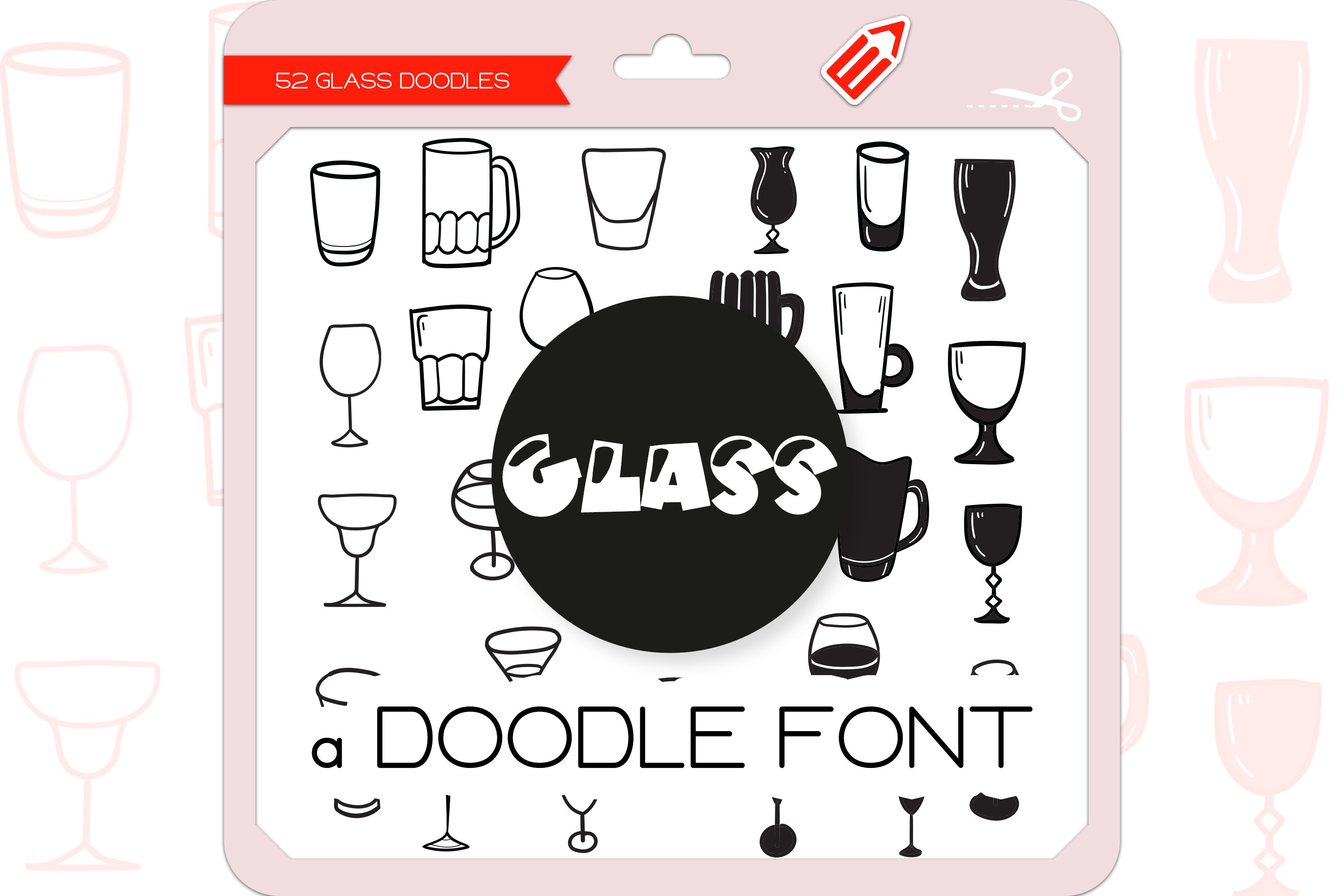 Glass Doodles - Dingbats Font cover image.