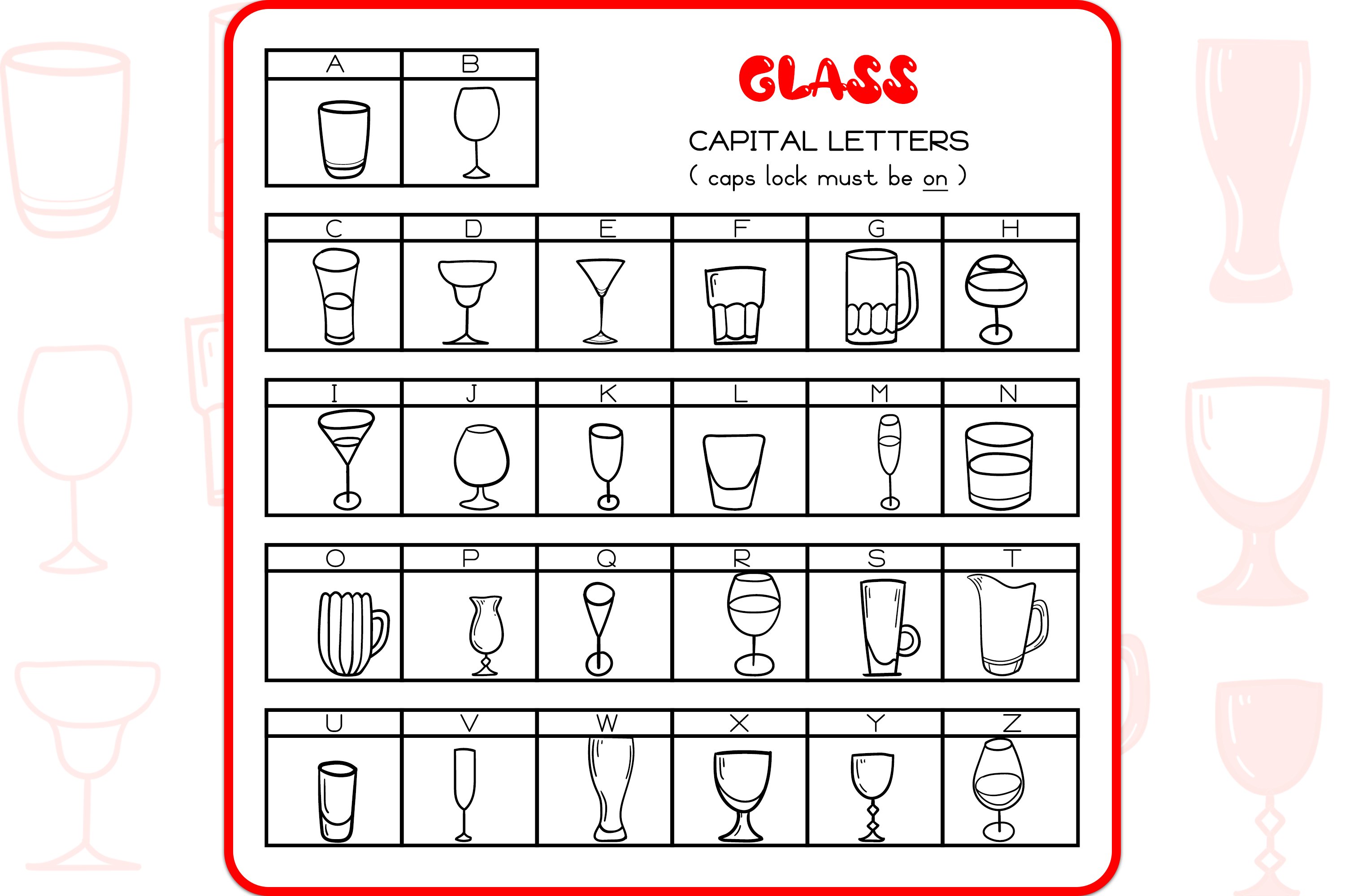 Glass Doodles - Dingbats Font preview image.