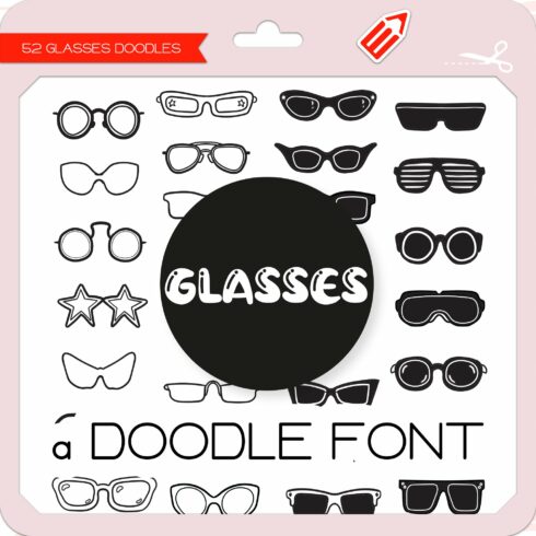 Glasses Doodles - Dingbats Font cover image.