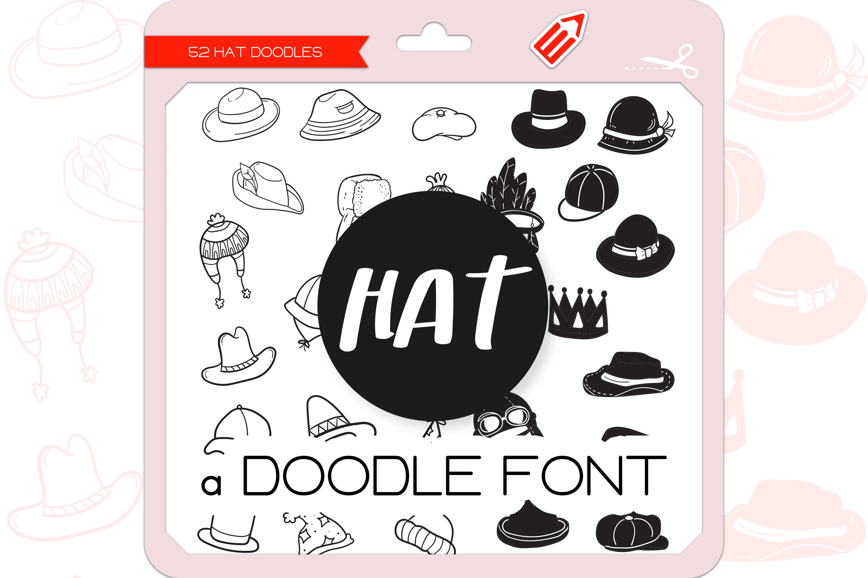 Hat Doodles - Dingbats Font cover image.