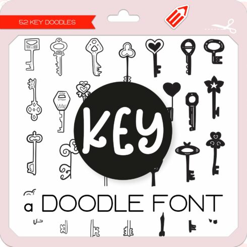 Key Doodles - Dingbats Font cover image.