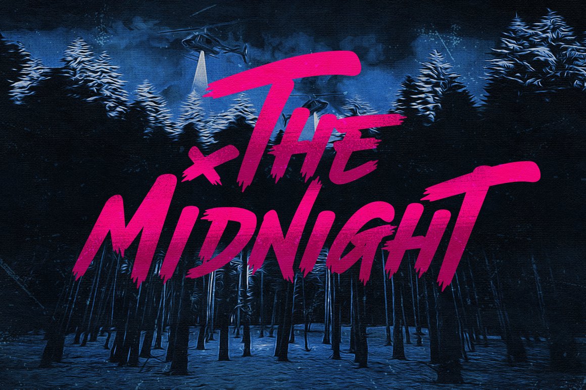 The Midnight- Font + Illustrations cover image.