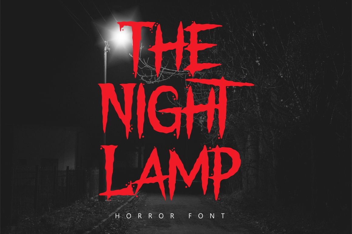 The Night Lamp - Halloween Font cover image.