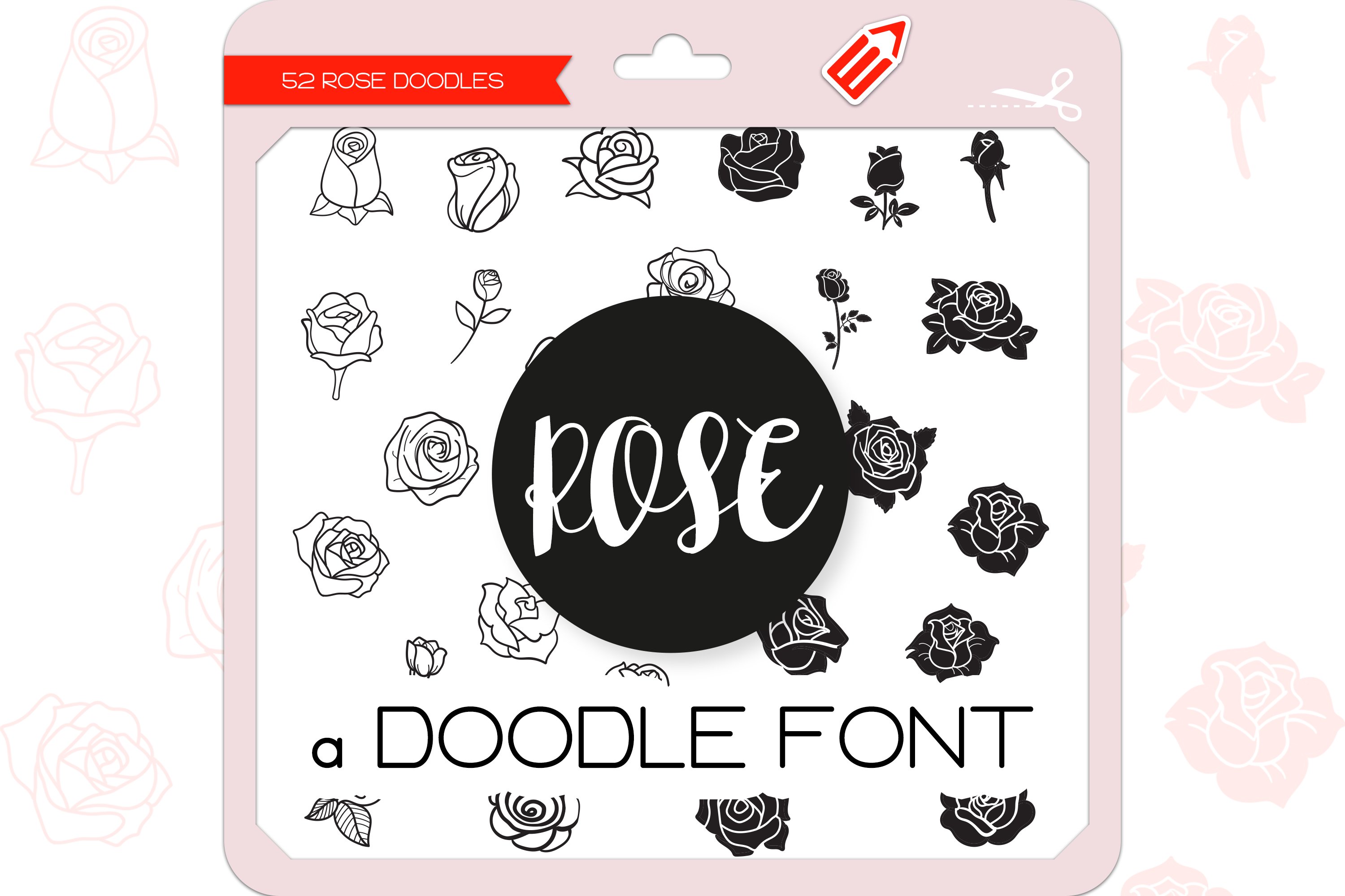 Rose Doodles - Dingbats Font cover image.