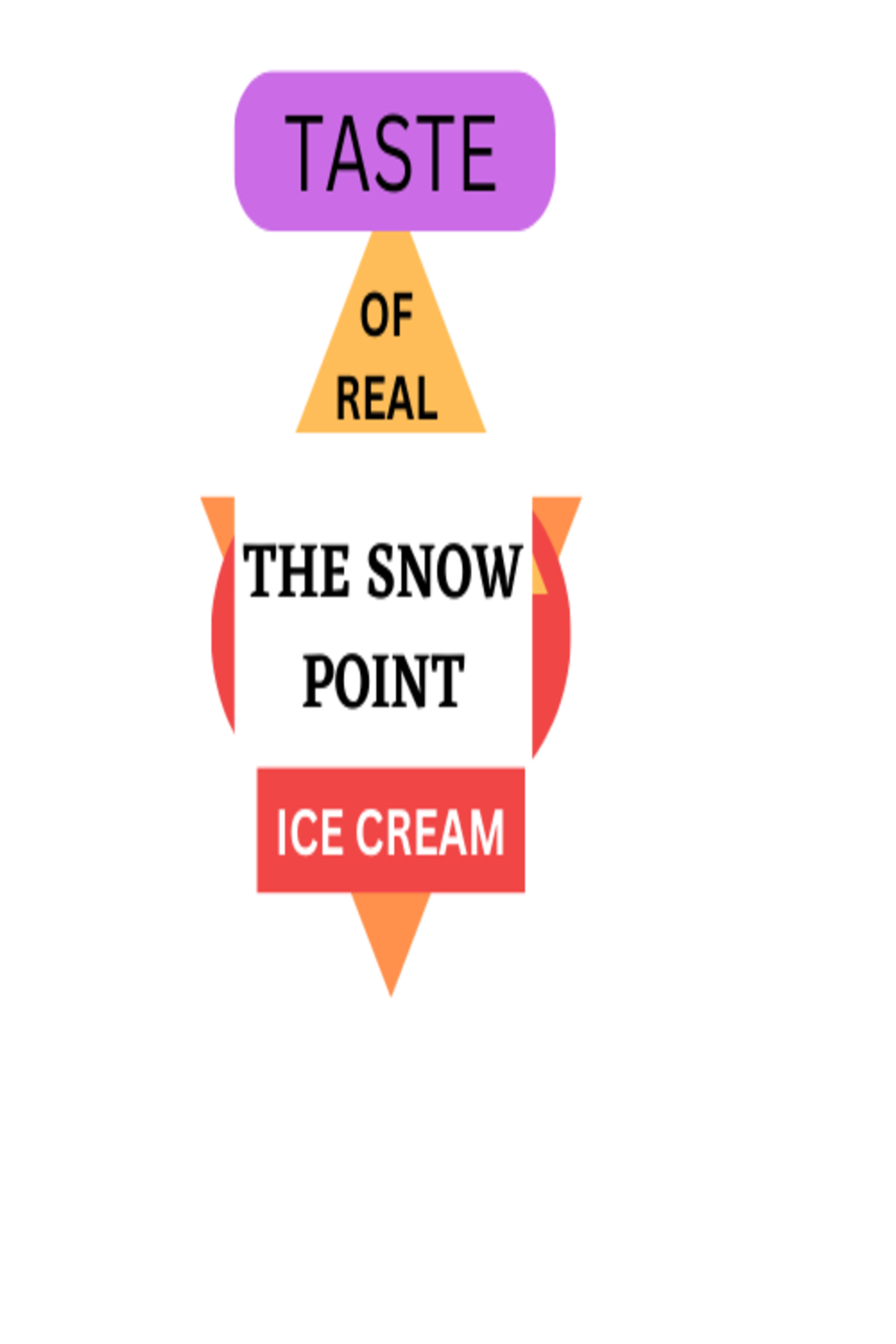 The snow point ice cream pinterest preview image.