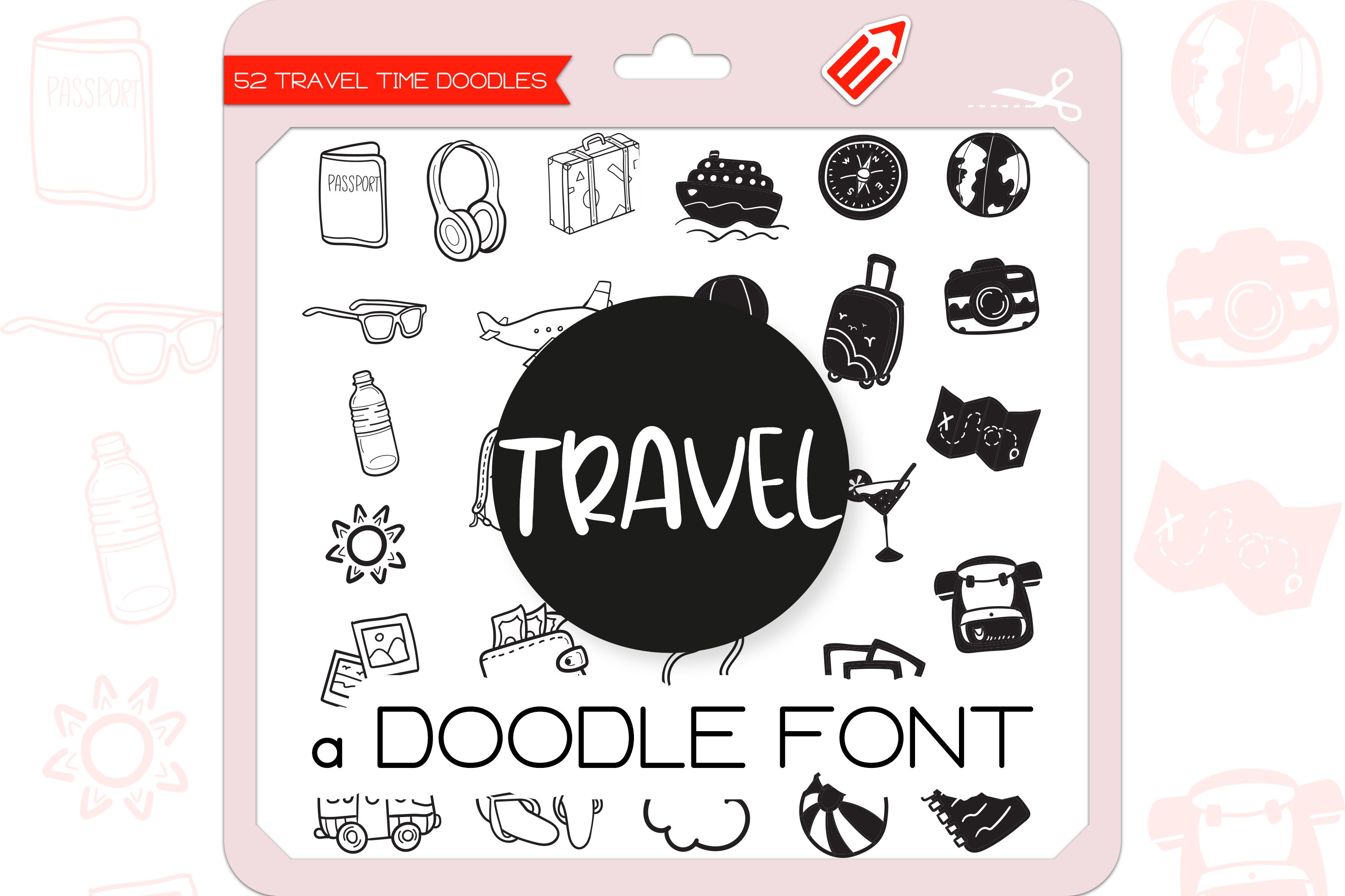 Travel Doodles - Dingbats Font cover image.