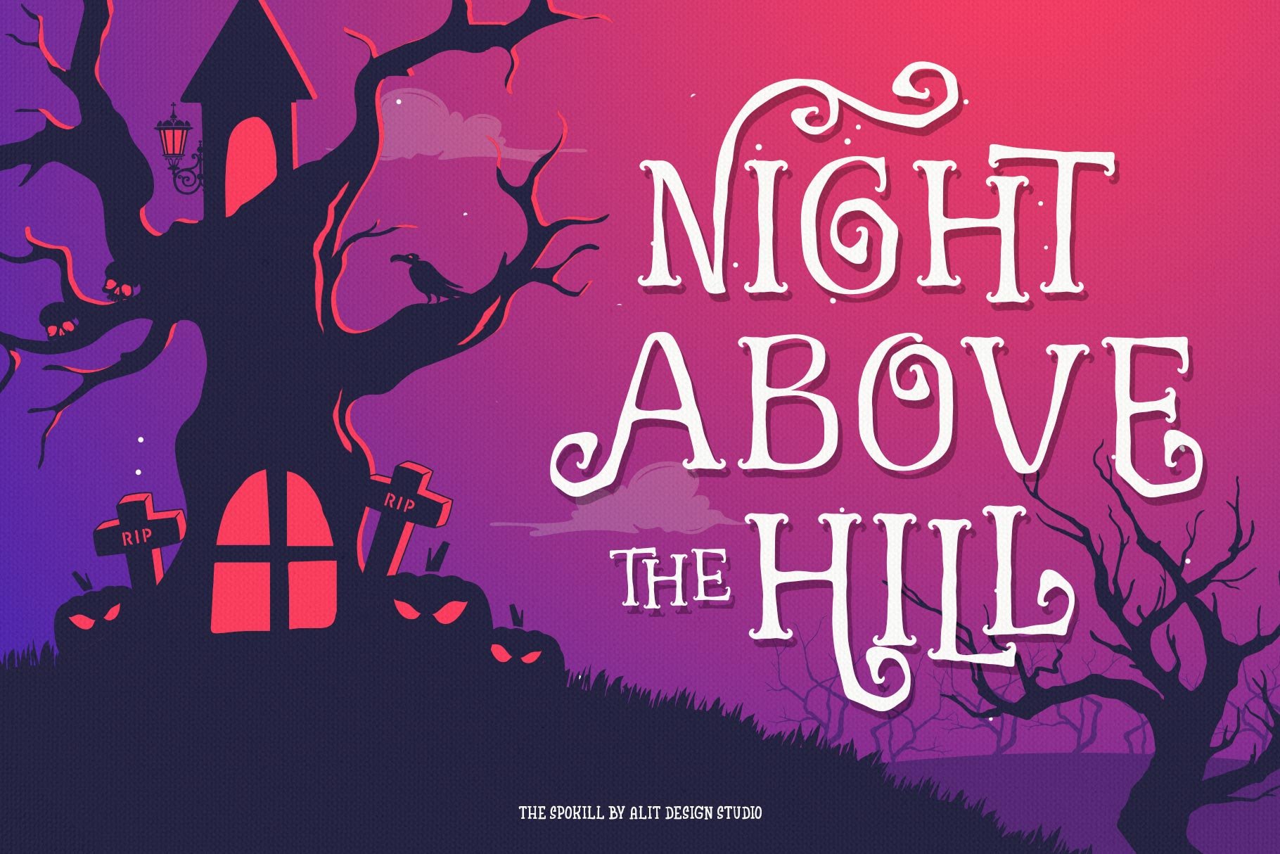 The Spokill Halloween Typeface preview image.